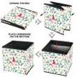 Watercolor Snowflake Gnomes Wave Hello Pattern Storage Bin Storage Cube