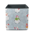 Gift Happy Snowman And Christmas Tree Storage Bin Storage Cube