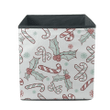 Colorful Candies Snowflakes And Christmas Mistletoe Storage Bin Storage Cube
