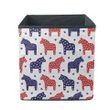 Traditional Horses Snowflakes Xmas And New Year Storage Bin Storage Cube