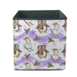 Christmas Penguin Holly And Snowman Skiing Storage Bin Storage Cube