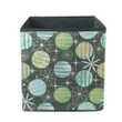 Grunge Striped Ornaments With Snowflakes Stars Pattern Storage Bin Storage Cube