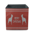 Red Style Christmas Knitted With French Bulldogs Storage Bin Storage Cube