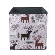 Christmas Winter With Deer And Fir Branches Storage Bin Storage Cube
