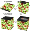 Retro Christmas With And Star Grunge Background Storage Bin Storage Cube