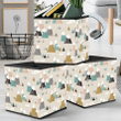 Winter Christmas Style Cartoon Mountain With White Clouds Storage Bin Storage Cube