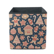 Outline Gingerbread Cookies Collection And Snowflakes Storage Bin Storage Cube