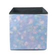 Cute Blue Pastel Christmas Background With Bokeh And Snowflakes Storage Bin Storage Cube