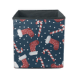 Red And White Christmas And Candy Cane Storage Bin Storage Cube