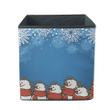 Christmas nowman In Red Scarf And White Snowflakes Storage Bin Storage Cube