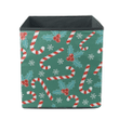 Christmas Holly Berries And Candy Canes Storage Bin Storage Cube