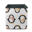Christmas Winter Penguin In Scarf In Point Storage Bin Storage Cube