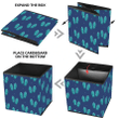 Awesome Mittens Glove Hand Drawn Shape On Dark Blue Background Storage Bin Storage Cube