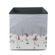Happy Skiing With Gnomes Family Christmas Festive Storage Bin Storage Cube