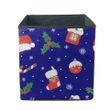 Colorful Holly Socks Santa Hats Christmas Sugar Cane And House Storage Bin Storage Cube