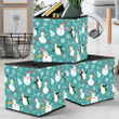 Merry Christmas Funny Snowmen And Penguins Storage Bin Storage Cube