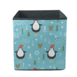 Christmas Winter Cute Pengguins And Decorative Elements Storage Bin Storage Cube