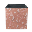 Ice Skates Xmas Scaft And Pink Winter Llothes Storage Bin Storage Cube