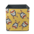 Theme Christmas Happiness Penguin In Snow With Christmas Sign Storage Bin Storage Cube