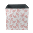 Girly Color Pink Mitterns And Hats On White Background Storage Bin Storage Cube