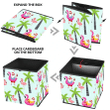 Christmas Tropical Pattern With Santa Claus And Flamingo Storage Bin Storage Cube
