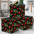 Special Christmas Festive With Holly Leaves Snow Stars Balls Storage Bin Storage Cube