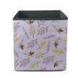 Special Seasonal Plant Purple Leaves And Yellow Berries Pattern Storage Bin Storage Cube