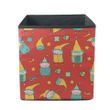 Funny Characters Gnomes On Red Background Storage Bin Storage Cube