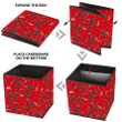 Winter Snow In The Flower Garden Red Berries Pattern Storage Bin Storage Cube
