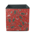 Winter Snow In The Flower Garden Red Berries Pattern Storage Bin Storage Cube