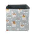 Funny Llamas With Christmas Gifts Rainbows Clouds Storage Bin Storage Cube