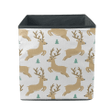 Christmas Green Tree And Cute Reindeers Storage Bin Storage Cube