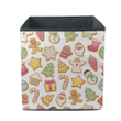 Sweet Dessert Colorful Christmas Cookies Icons Pattern Storage Bin Storage Cube