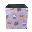 Kawaii Colorful Globe Cup Cakes With Tree Snowman And Cookies Storage Bin Storage Cube