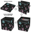 Blue And Pink Gift Boxes And Snowflakes Pattern Hand Drawn Storage Bin Storage Cube