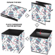 Scandinavian Motifs Pattern With Mittens Snowflakes Dots Stripes Storage Bin Storage Cube