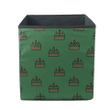 Birthday Cakes With Red Candles And Berries On Green Background Storage Bin Storage Cube