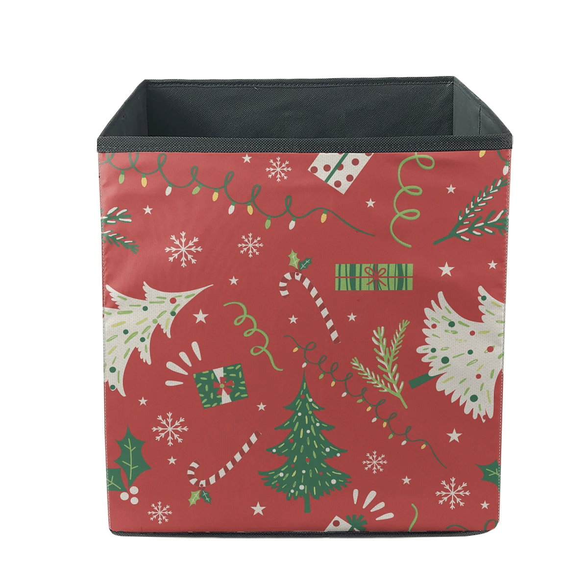 Christmas Tree Gift Box And Candy Cane Storage Bin Storage Cube