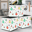 Modern Abstract Geometric With Colorful Xmas Balls Storage Bin Storage Cube