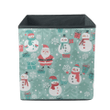 Christmas Gift Santa Claus And Snowman Storage Bin Storage Cube