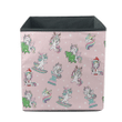 Christmas Funny Horse And Tree On A Pink Background Storage Bin Storage Cube