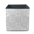 3D White Gray Snowflakes And Dots Pattern Storage Bin Storage Cube