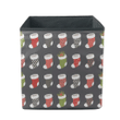 Colorful Christmas Sock On Gray Background Storage Bin Storage Cube