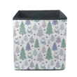 Christmas Trees And Wolf In Ethnic Style Storage Bin Storage Cube