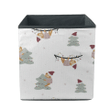 Merry Christmas Cute Sloth On Pine Tree Storage Bin Storage Cube