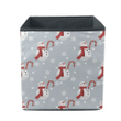 Christmas Snowman With Red Scarf And Candy Cane Storage Bin Storage Cube