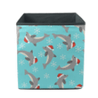 Christmas Dolphins Jumping Wearing Santa Hats Storage Bin Storage Cube