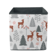 Christmas Trees Red Deers And Snowflakes Storage Bin Storage Cube