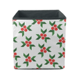Modern Minimalist Geometric Style With Holly Leaf And Berry Storage Bin Storage Cube