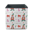 Christmas With Santa Claus And Horse Hand Drawn Storage Bin Storage Cube
